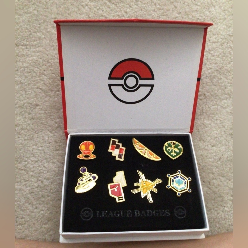 Pokemon Gym Badges Kanto Johto Hoenn Sinnoh Unova Kalos League Region Orange Isl